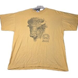 Vintage Buffalo South Dakota Wildlife T-Shirt Men's XL Single Stitch Made In USA